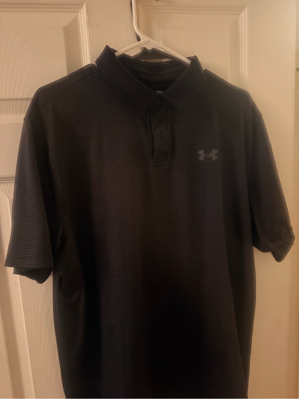 Under Armour Men's Black Micro-Striped Performance Polo